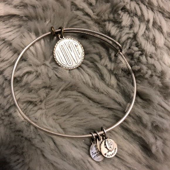 Alex and Ani Jewelry - 🌸Alex & Ani silver “LOVE” bracelet